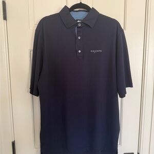 FootJoy Men's Navy Golf Shirt, Cascata Course, Size L
